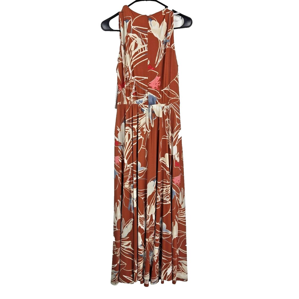Calvin Klein Women's Size 2 Terra Floral Knotted Maxi Dress NWT‎ - Picture 8 of 13
